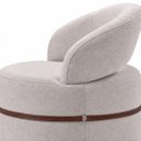 Ver imagem 7 de Poltrona Decorativa Moderna Arredondada Confortável Luxo Paris:Linho Avelã