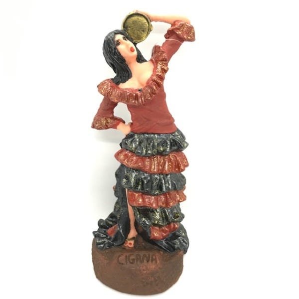Escultura Cigana Pomba Gira sete saias 25 cm resina - 1