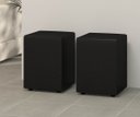 Ver imagem 2 de Kit 2 Puff Banquetas Cubo Quadrado Decorativo Couro Preto