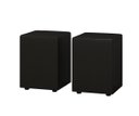 Ver imagem 1 de Kit 2 Puff Banquetas Cubo Quadrado Decorativo Couro Preto