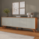 Ver imagem 5 de Buffet Premium 5 Portas Naturalle Off White Pés em Madeira