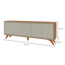 Ver imagem 3 de Buffet Premium 5 Portas Naturalle Off White Pés em Madeira