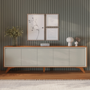 Ver imagem 4 de Buffet Premium 5 Portas Naturalle Off White Pés em Madeira