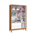Ver imagem 3 de Quarto de Bebê Guarda Roupa Classic + Cômoda 6 Gavetas Madeira Branco Fosco/Savana