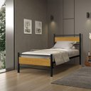 Ver imagem 2 de Cama Infanto Juvenil Solteiro Lilly Klm Store Preto/canela