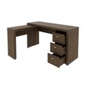 Ver imagem 4 de Mesa para Escritório com Mesa de Apoio e 3 Gavetas Me4101 Nogal Tecnomobili