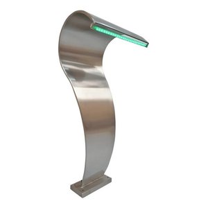 Cascata Para Piscina Naja Média 80cm / Com Led + Controlador