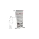 Ver imagem 2 de Armário Cabideiro Gaveteiro Misto M42 Closet Loja 100% Mdf Vetorial Móveis Branco