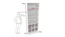 Ver imagem 2 de Armário Cabideiro Gaveteiro Misto M42 Closet Loja 100% Mdf Vetorial Móveis Branco