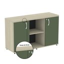 Ver imagem 7 de Armário Credenza 2 Portas Pivotante P25 Cinza/Walnut/Salvia