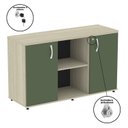 Ver imagem 6 de Armário Credenza 2 Portas Pivotante P25 Cinza/Walnut/Salvia