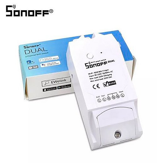 Relé wifi Interruptor 2 canais Dual Automação Residencial - Sonoff - 1