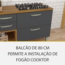 Ver imagem 7 de Cozinha 5 Peças Ripado 2 Paneleiros Princesa 100% Mdf Nesher - Freijó com Grafite