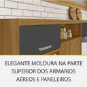 Ver imagem 5 de Cozinha 5 Peças Ripado 2 Paneleiros Princesa 100% Mdf Nesher - Freijó com Grafite