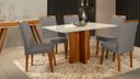 Ver imagem 1 de Mesa de jantar + 6 cadeiras França Tampo 160 Cm grafite
