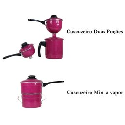 Cuscuzeiro nordestino duas porções e Mini rosa 2 Unidades - 4