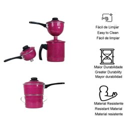 Cuscuzeiro nordestino duas porções e Mini rosa 2 Unidades - 5