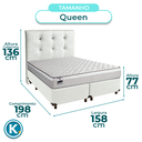 Ver imagem 3 de Kit Cama Box + Cabeceira + Colchão Queen Molas Ensacadas - Hanover - Inducol
