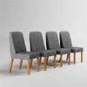 Ver imagem 1 de Kit 4 Cadeiras Maciça de Jantar Estofada Iza- Arbo Design
