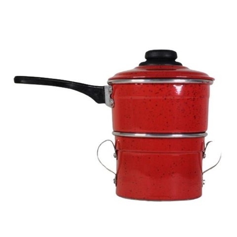 Cuscuzeiro Mini Individual Nordestino Vermelho Não Inox