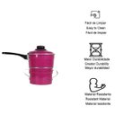 Ver imagem 3 de Cuscuzeiro Mini Individual Nordestino Rosa