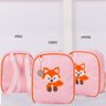 Bolsa Mochila Infantil Para Creche Bebê Personagem Coleções: Raposa Rosa - 3