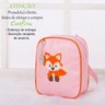 Bolsa Mochila Infantil Para Creche Bebê Personagem Coleções: Raposa Rosa - 2