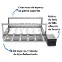 Ver imagem 4 de Gira Grill Inox 6 Espetos para Churrasqueira Bivolt Pratic