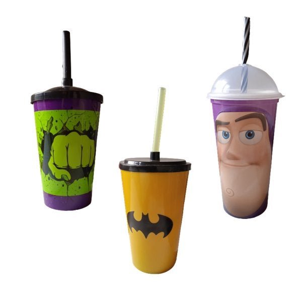 copos Batman Hulk Buzz Lightyear personalizados 3 unidade - 1