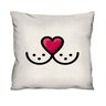 Capa de Almofada Decorativa Focinho de Coração 100% Algodão para Sofá - 43x43cm - 1
