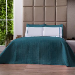 Cobre Leito King Versatile Micropercal 3 Pçs Azul Mosaico - 4