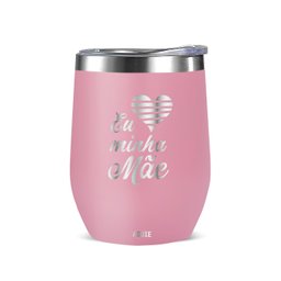 Copo Térmico Aduze Cuia Classic Amo Minha Mãe 300ml - Rosa - 1