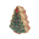 Ver imagem 6 de Lata Decorativa Natalina Multiuso Metal com Tampa Formato Árvore de Natal Verde e Vermelho Xadrez 18