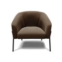 Ver imagem 3 de Cadeira Sala de Jantar Pé de Ferro Preto Stella Suede D03 - D'Rossi Cor Marrom
