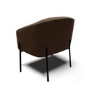 Ver imagem 2 de Cadeira Sala de Jantar Pé de Ferro Preto Stella Suede D03 - D'Rossi Cor Marrom