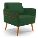 Ver imagem 3 de Kit 02 Poltronas Mari Veludo Verde Pés Palito Castanho - D’Rossi