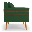 Ver imagem 5 de Kit 02 Poltronas Mari Veludo Verde Pés Palito Castanho - D’Rossi