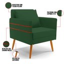 Ver imagem 7 de Kit 02 Poltronas Mari Veludo Verde Pés Palito Castanho - D’Rossi