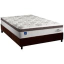 Ver imagem 1 de Cama Box Casal: Colchão Molas Ensacadas Plumatex Masterpocket Personalle + Base Crc Suede Brown(