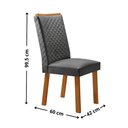 Ver imagem 3 de Mesa de Jantar Liz 180cm Tampo MDF Canto Copo Laminado com 6 Cadeiras Lira