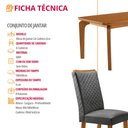 Ver imagem 7 de Mesa de Jantar Liz 180cm Tampo MDF Canto Copo Laminado com 6 Cadeiras Lira