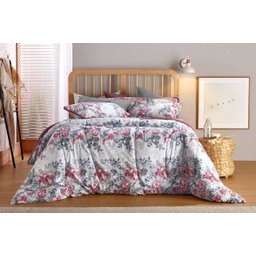 Edredom Altenburg Queen Malha Rosebud Cinza - 1
