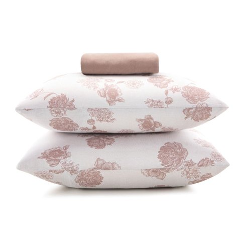 Jogo de Cama King 3 Peças Altenburg Malha Fio Penteado Rosier