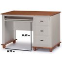 Ver imagem 3 de Escrivaninha Linz 3 Gavetas 80 X 132 X 50 Cm (a X L X P)