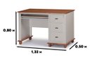 Ver imagem 4 de Escrivaninha Linz 3 Gavetas 80 X 132 X 50 Cm (a X L X P)