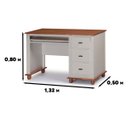 Ver imagem 4 de Escrivaninha Linz 3 Gavetas 80 X 132 X 50 Cm (a X L X P)