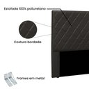 Ver imagem 3 de Cabeceira Dubai para Cama Box King 195cm Corino Marrom - D’Rossi