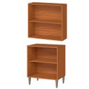 Ver imagem 2 de Kit Armário Aéreo e Balcão 100% MDF 2 Portas 70 cm Luna Cinamomo/Branco