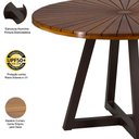 Ver imagem 4 de Mesa Bali 1,20m Redonda com Tampo de Madeira em Alumínio para Edícula, Varanda, Piscina e Jardim Tra