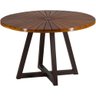 Mesa Bali 1,20m Redonda com Tampo de Madeira em Alumínio para Edícula, Varanda, Piscina e Jardim Tra - 1